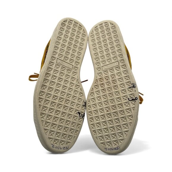 Puma Suede Classic TOL Embroidery Floral Golden Yellow 370245 01 Womens Size 9.5 - Picture 6 of 7